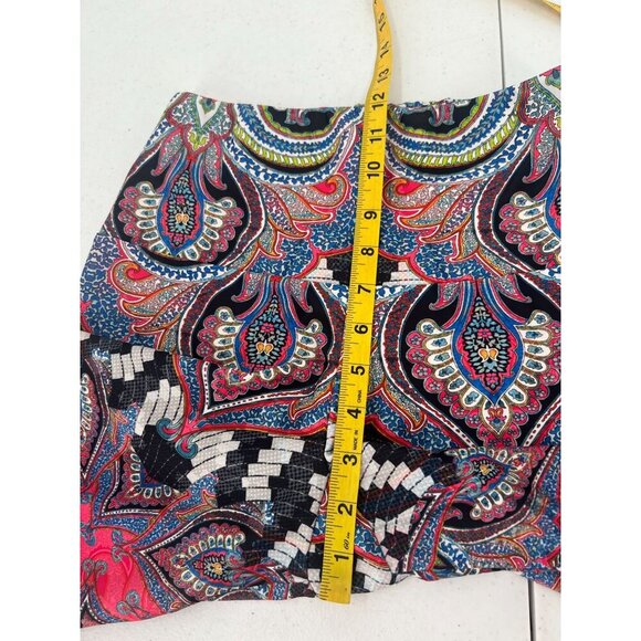 Onzie Women Size Medium Black Colorful Boho Athletic Leggings - Picture 6 of 8